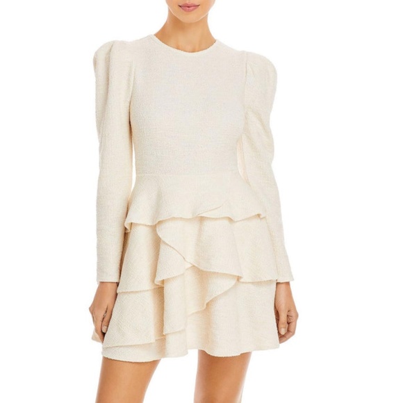 Ivory boucle knit jacket dress main image 0